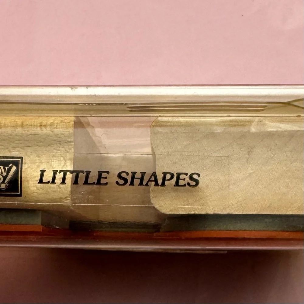 Stampin’ Up! Little Shapes Rubber Stamp Set Square Circle (2000, Retired) ✨